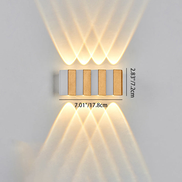 Modern Simplicity Waterproof Aluminum Rectangular Bent Up And Down LED Wall Sconce Lamp For Outdoor Patio | Stornfield