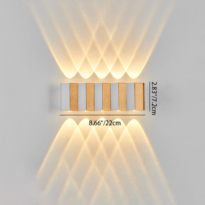 Modern Simplicity Waterproof Aluminum Rectangular Bent Up And Down LED Wall Sconce Lamp For Outdoor Patio | Stornfield