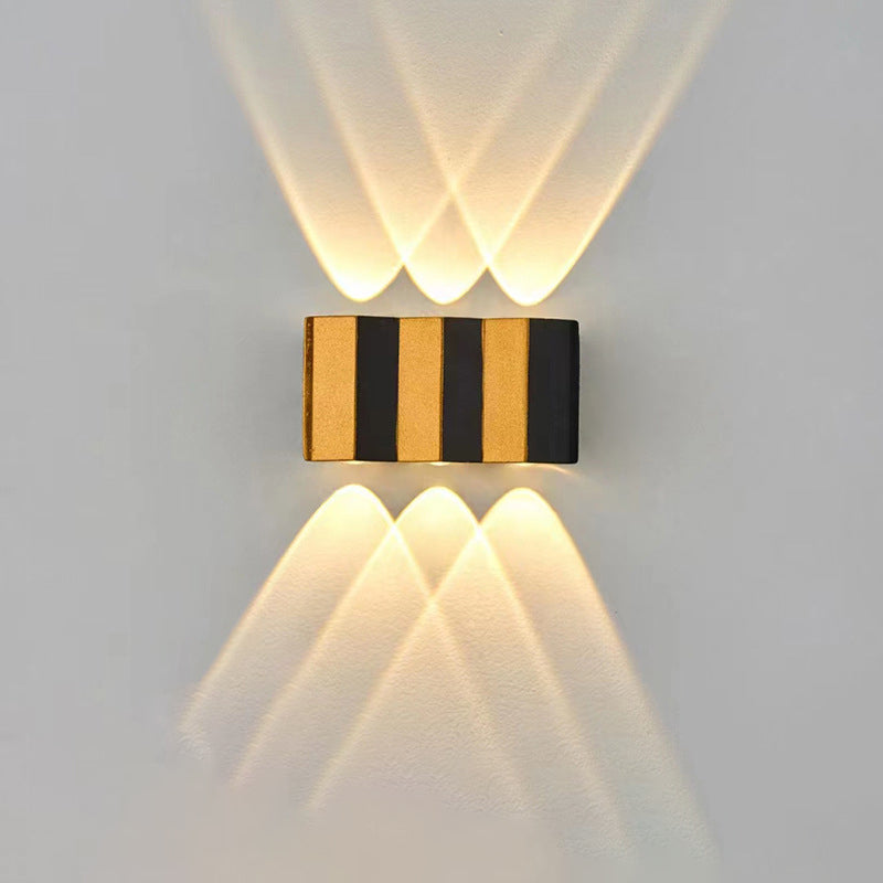 Modern Simplicity Waterproof Aluminum Rectangular Bent Up And Down LED Wall Sconce Lamp For Outdoor Patio | Stornfield