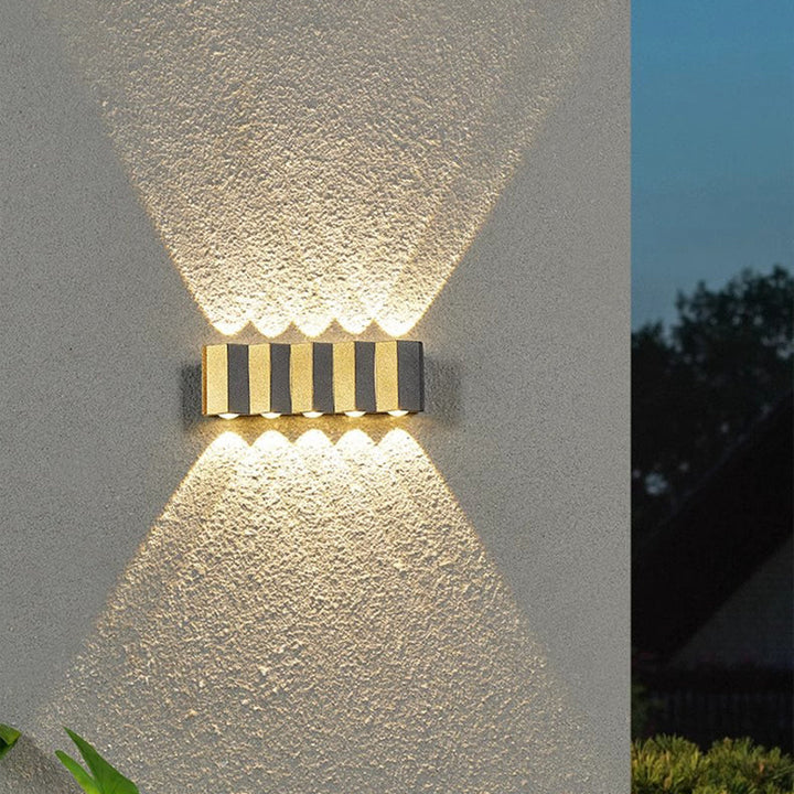 Modern Simplicity Waterproof Aluminum Rectangular Bent Up And Down LED Wall Sconce Lamp For Outdoor Patio | Stornfield