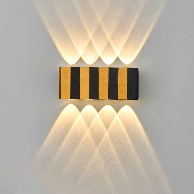Modern Simplicity Waterproof Aluminum Rectangular Bent Up And Down LED Wall Sconce Lamp For Outdoor Patio | Stornfield