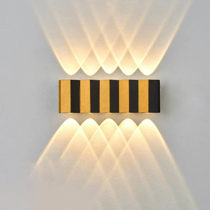 Modern Simplicity Waterproof Aluminum Rectangular Bent Up And Down LED Wall Sconce Lamp For Outdoor Patio | Stornfield