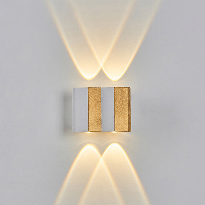 Modern Simplicity Waterproof Aluminum Rectangular Bent Up And Down LED Wall Sconce Lamp For Outdoor Patio | Stornfield