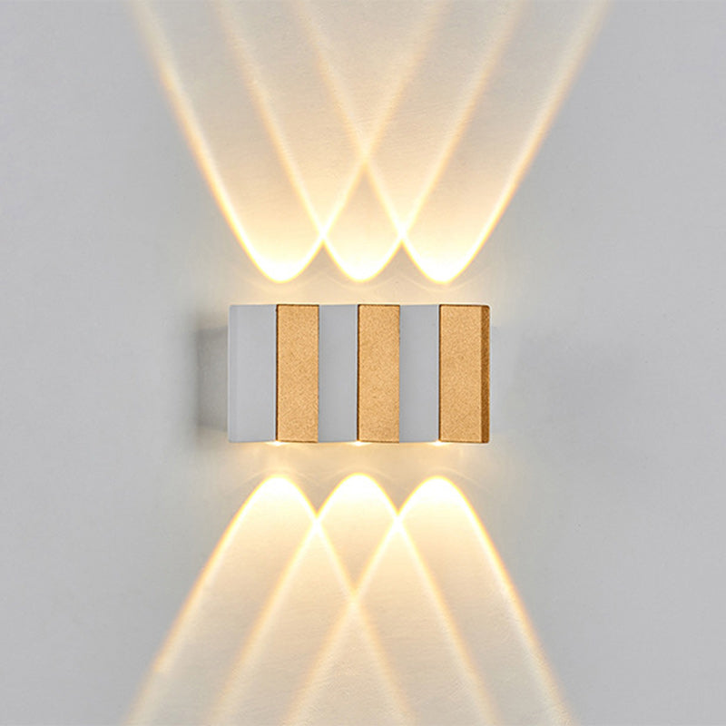 Modern Simplicity Waterproof Aluminum Rectangular Bent Up And Down LED Wall Sconce Lamp For Outdoor Patio | Stornfield