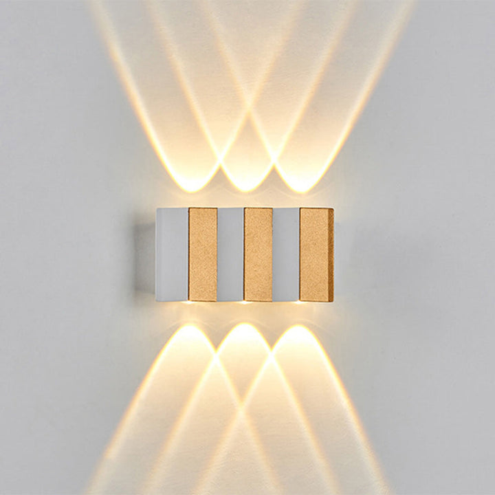Modern Simplicity Waterproof Aluminum Rectangular Bent Up And Down LED Wall Sconce Lamp For Outdoor Patio | Stornfield