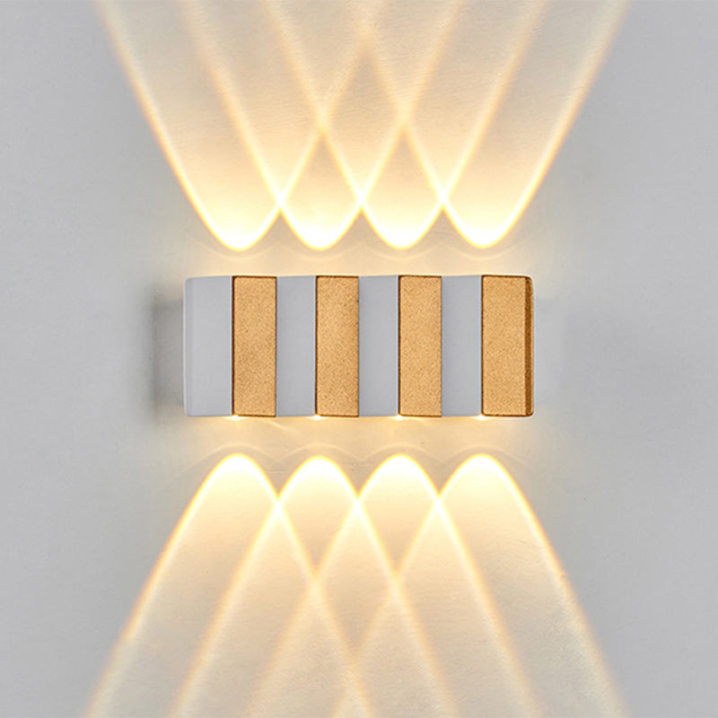 Modern Simplicity Waterproof Aluminum Rectangular Bent Up And Down LED Wall Sconce Lamp For Outdoor Patio | Stornfield