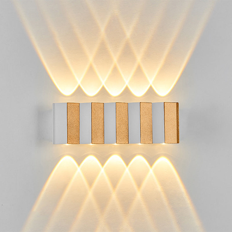 Modern Simplicity Waterproof Aluminum Rectangular Bent Up And Down LED Wall Sconce Lamp For Outdoor Patio | Stornfield