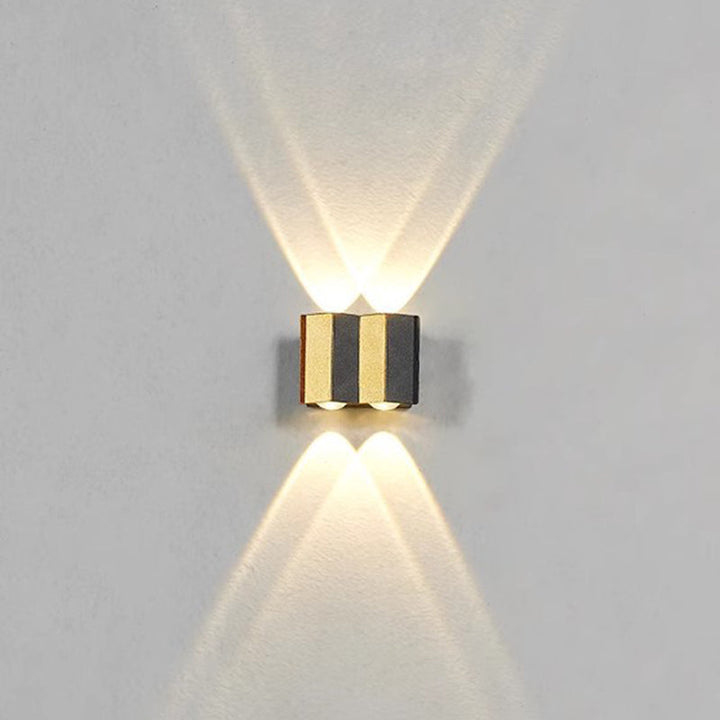 Modern Simplicity Waterproof Aluminum Rectangular Bent Up And Down LED Wall Sconce Lamp For Outdoor Patio | Stornfield