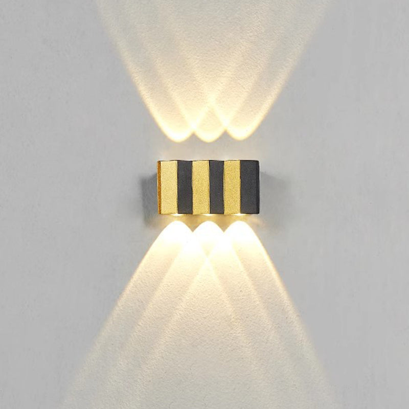 Modern Simplicity Waterproof Aluminum Rectangular Bent Up And Down LED Wall Sconce Lamp For Outdoor Patio | Stornfield