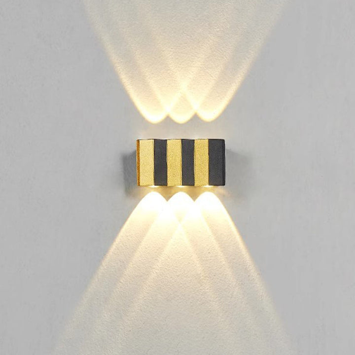 Modern Simplicity Waterproof Aluminum Rectangular Bent Up And Down LED Wall Sconce Lamp For Outdoor Patio | Stornfield