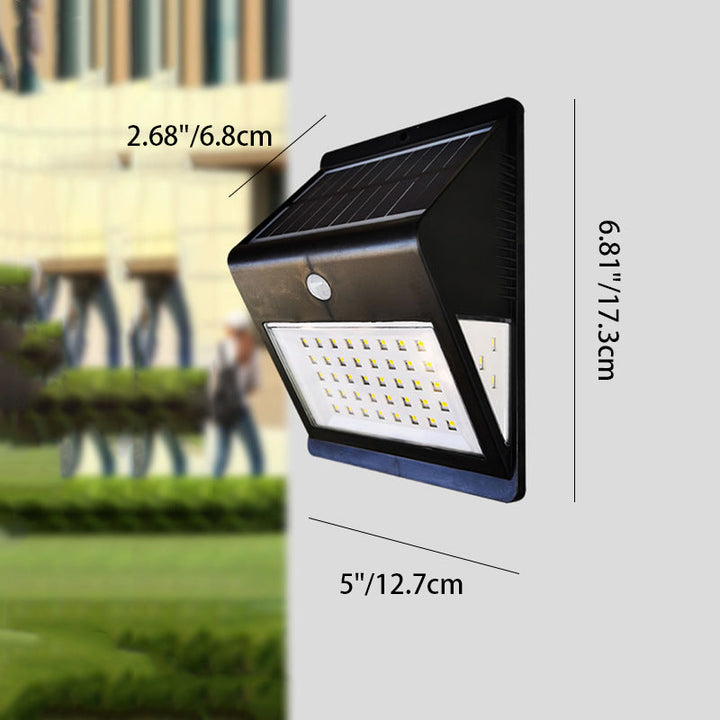 Modern Simplicity Solar Waterproof Triangle ABS PC Human Sensor LED Wall Sconce Lamp Outdoor Light For Outdoor Patio | Stornfield
