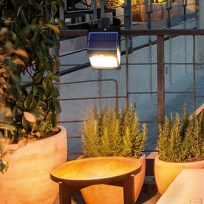 Modern Simplicity Solar Waterproof Triangle ABS PC Human Sensor LED Wall Sconce Lamp Outdoor Light For Outdoor Patio | Stornfield