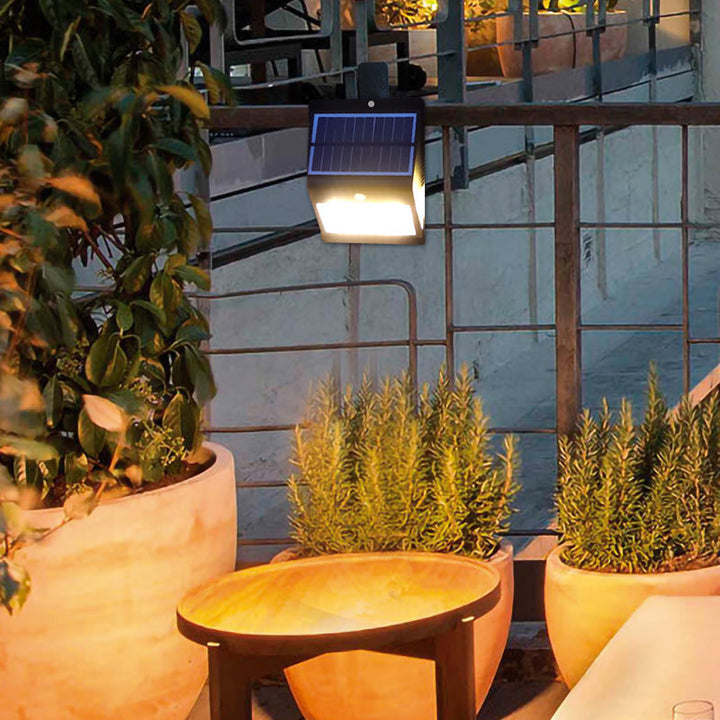 Modern Simplicity Solar Waterproof Triangle ABS PC Human Sensor LED Wall Sconce Lamp Outdoor Light For Outdoor Patio | Stornfield