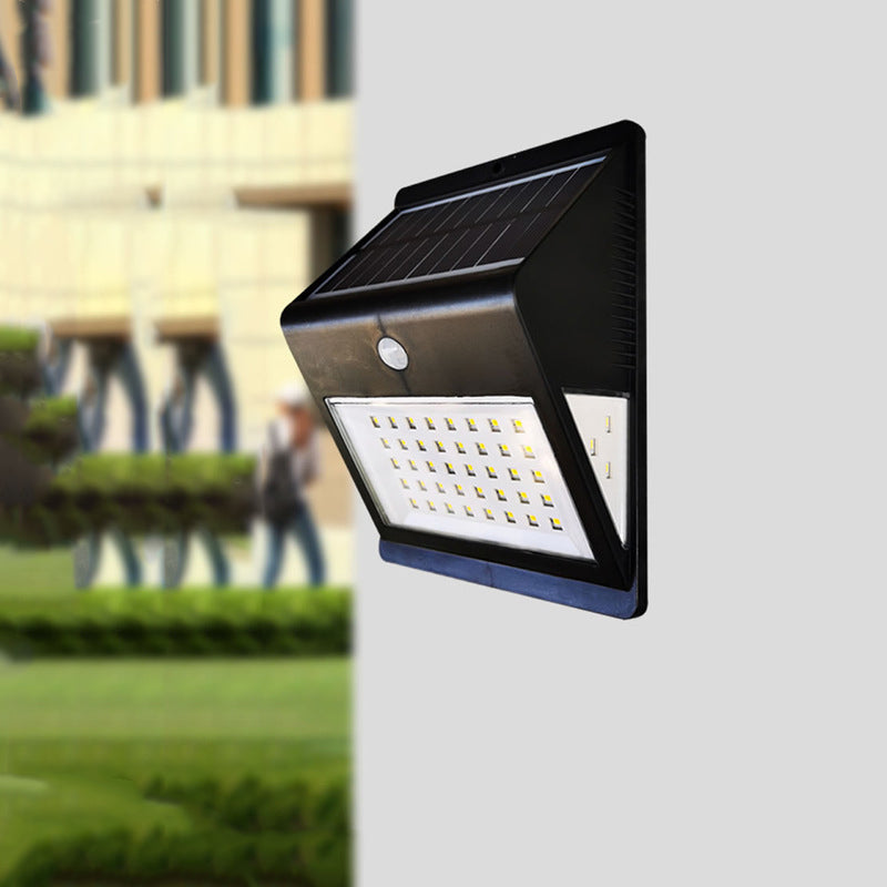 Modern Simplicity Solar Waterproof Triangle ABS PC Human Sensor LED Wall Sconce Lamp Outdoor Light For Outdoor Patio | Stornfield