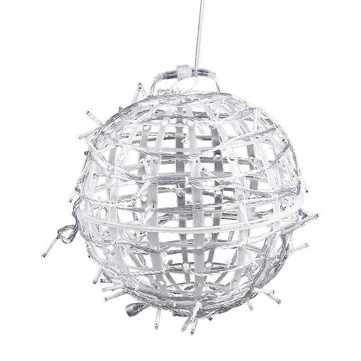 Modern Art Deco Solar Waterproof Weaving Ball Hanging PVC Plastic LED Outdoor Light Landscape Lighting For Garden | Stornfield