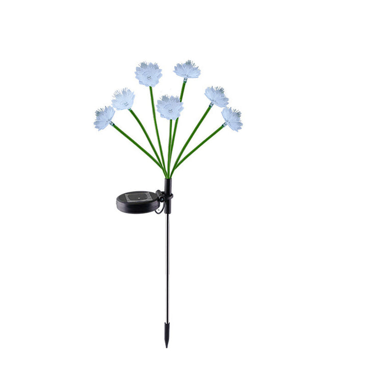 Modern Art Deco Solar Waterproof Stainless Steel Fiber Optic ABS Silica Sakura Mushroom LED Outdoor Light Landscape Lighting For Garden | Stornfield
