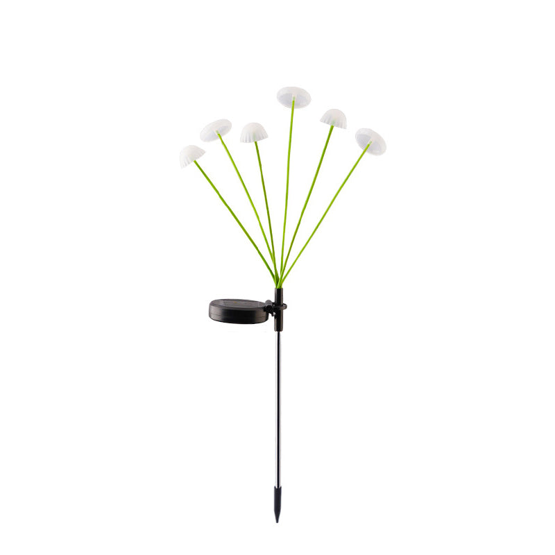 Modern Art Deco Solar Waterproof Stainless Steel Fiber Optic ABS Silica Sakura Mushroom LED Outdoor Light Landscape Lighting For Garden | Stornfield