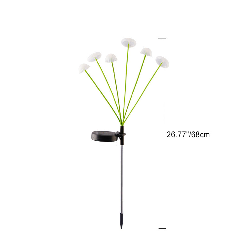 Modern Art Deco Solar Waterproof Stainless Steel Fiber Optic ABS Silica Sakura Mushroom LED Outdoor Light Landscape Lighting For Garden | Stornfield