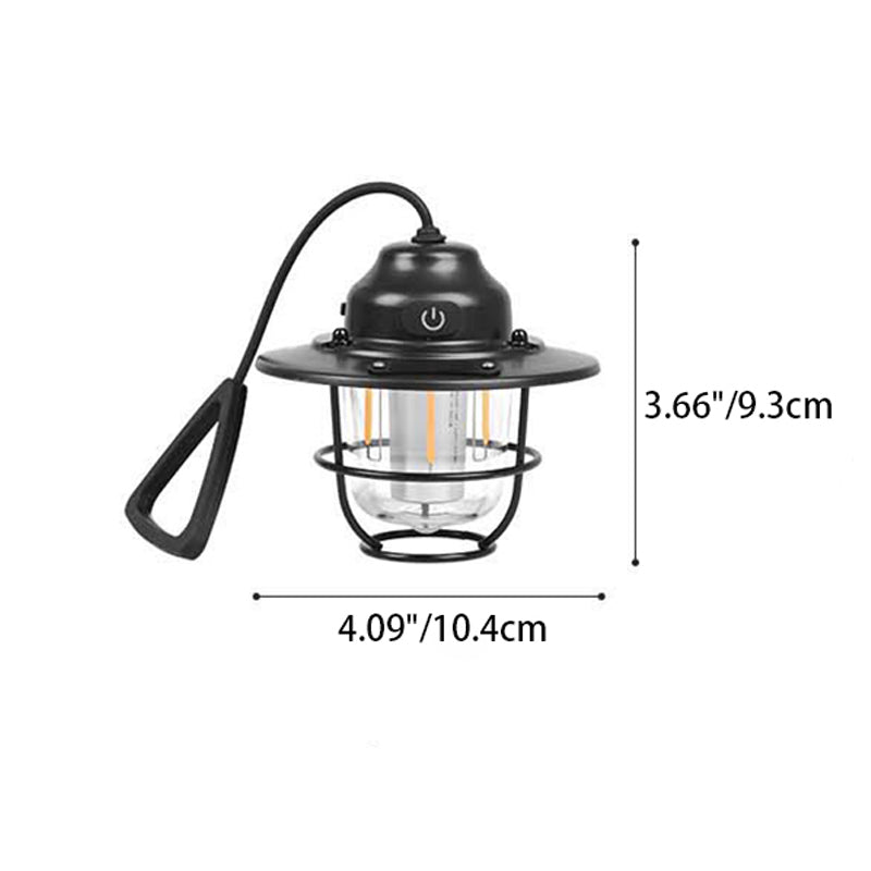 Contemporary Retro Rechargeable Waterproof Iron Silica ABS PC Strobile LED Outdoor Light For Garden | Stornfield