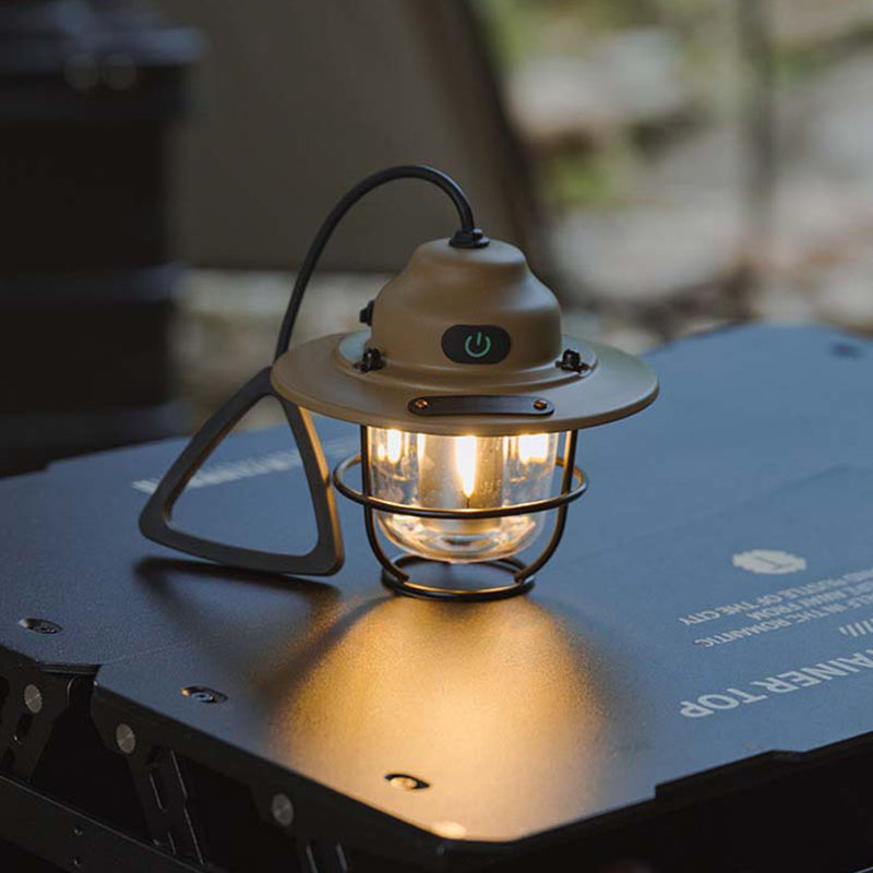Contemporary Retro Rechargeable Waterproof Iron Silica ABS PC Strobile LED Outdoor Light For Garden | Stornfield