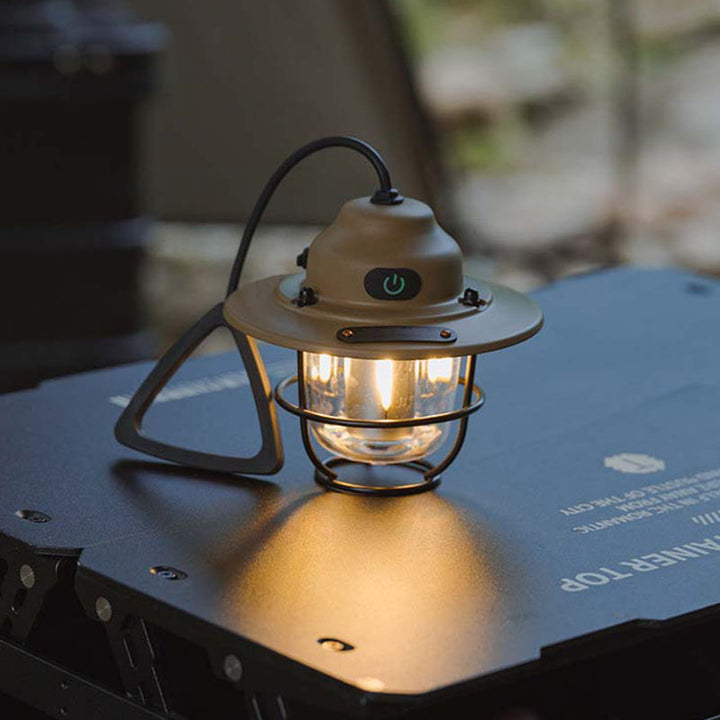 Contemporary Retro Rechargeable Waterproof Iron Silica ABS PC Strobile LED Outdoor Light For Garden | Stornfield