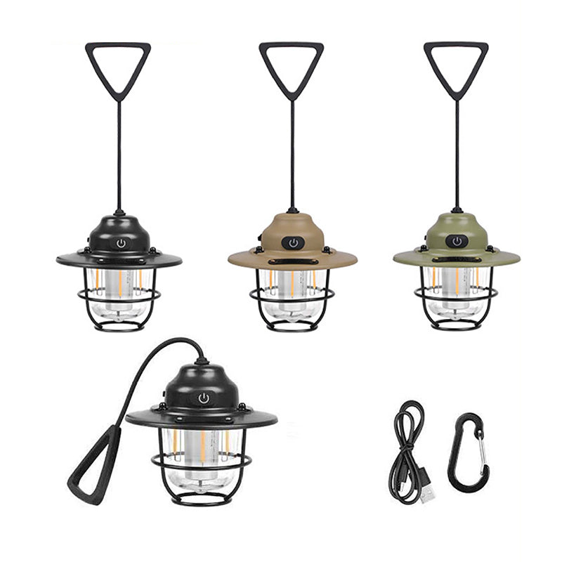 Contemporary Retro Rechargeable Waterproof Iron Silica ABS PC Strobile LED Outdoor Light For Garden | Stornfield