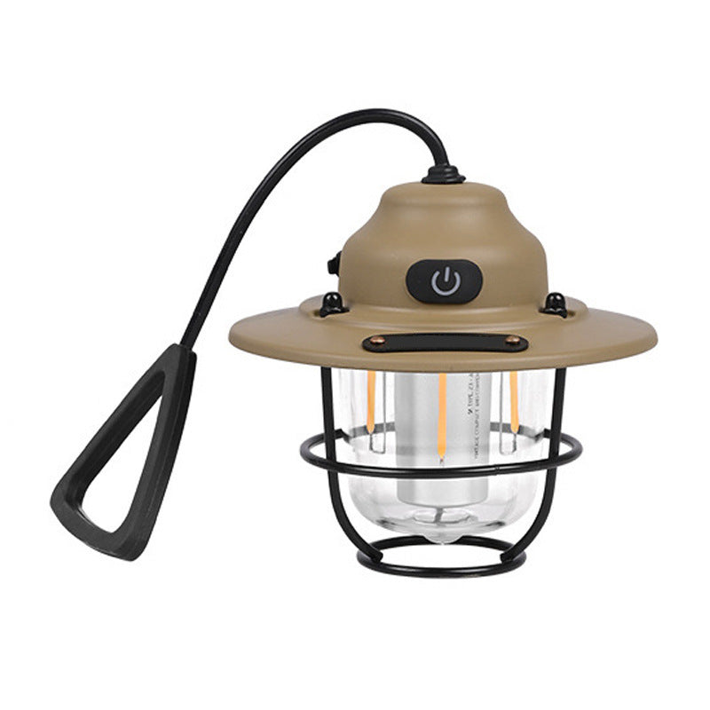 Contemporary Retro Rechargeable Waterproof Iron Silica ABS PC Strobile LED Outdoor Light For Garden | Stornfield