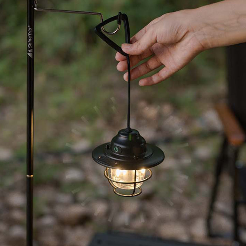 Contemporary Retro Rechargeable Waterproof Iron Silica ABS PC Strobile LED Outdoor Light For Garden | Stornfield