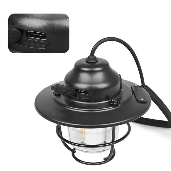 Contemporary Retro Rechargeable Waterproof Iron Silica ABS PC Strobile LED Outdoor Light For Garden | Stornfield
