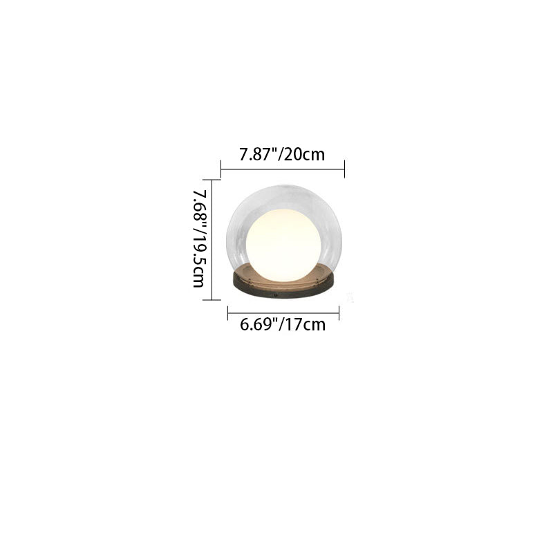 Modern Simplicity Solar Waterproof Stainless Steel PE PMMA Ball Moon 1-Light Outdoor Light For Garden | Stornfield