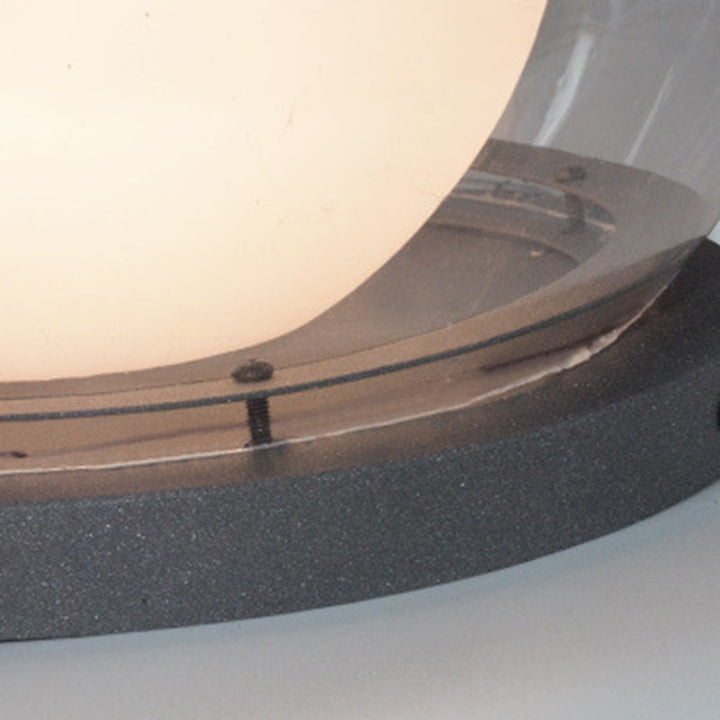 Modern Simplicity Solar Waterproof Stainless Steel PE PMMA Ball Moon 1-Light Outdoor Light For Garden | Stornfield