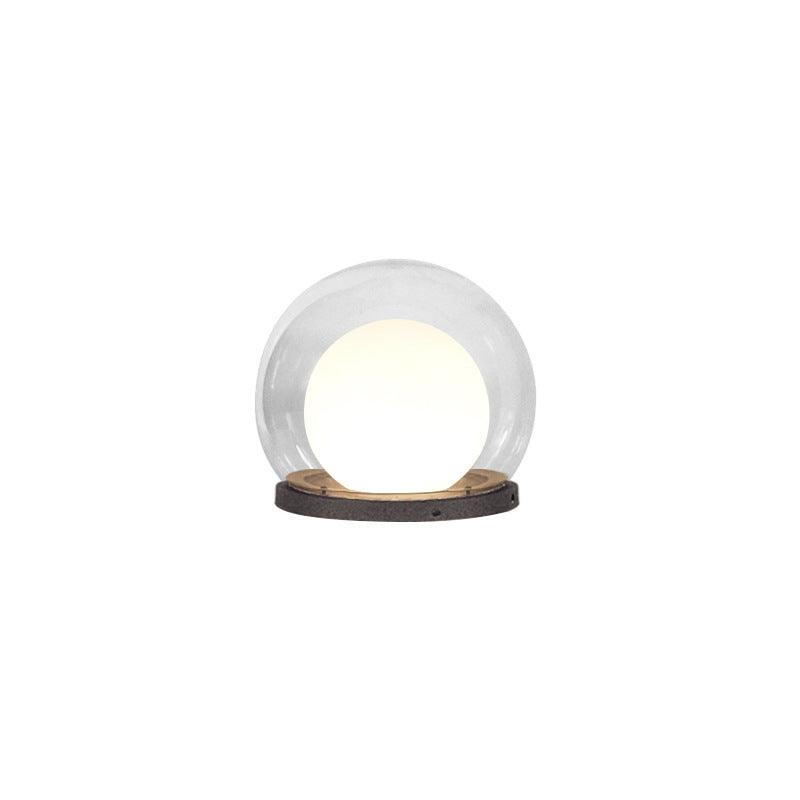 Modern Simplicity Solar Waterproof Stainless Steel PE PMMA Ball Moon 1-Light Outdoor Light For Garden | Stornfield