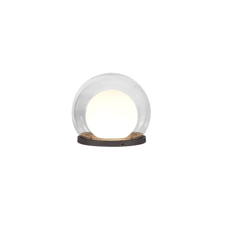 Modern Simplicity Solar Waterproof Stainless Steel PE PMMA Ball Moon 1-Light Outdoor Light For Garden | Stornfield