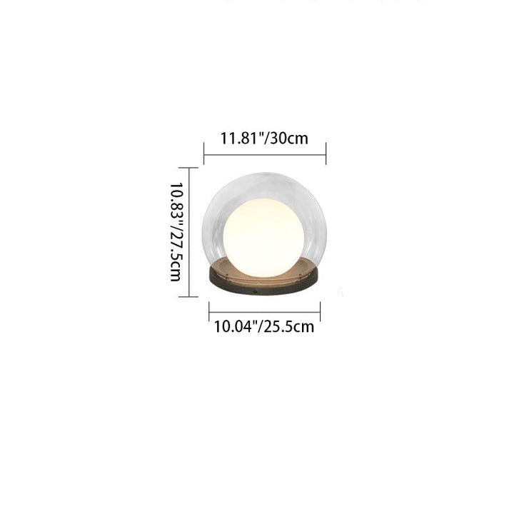 Modern Simplicity Solar Waterproof Stainless Steel PE PMMA Ball Moon 1-Light Outdoor Light For Garden | Stornfield