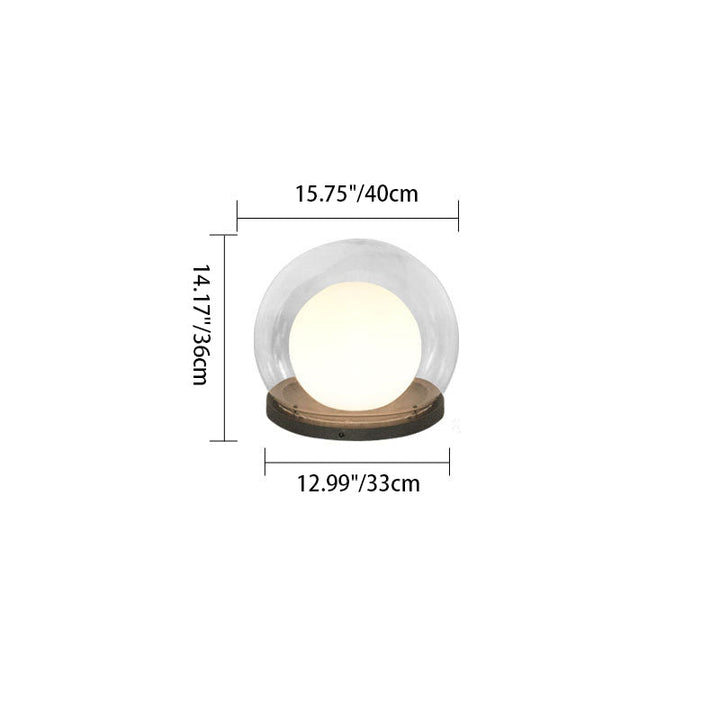 Modern Simplicity Solar Waterproof Stainless Steel PE PMMA Ball Moon 1-Light Outdoor Light For Garden | Stornfield
