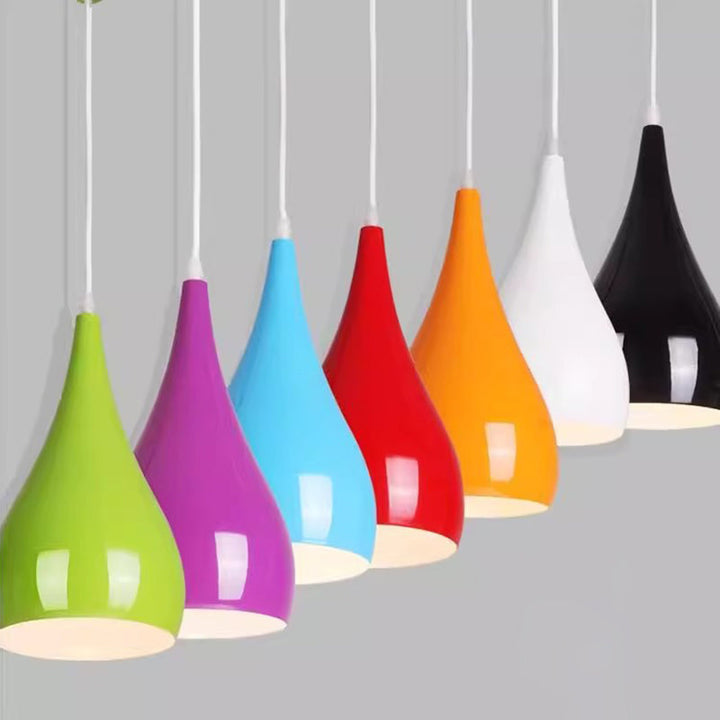 Stornfield | Suspension 1 lumière en bois de fer nordique en aluminium à forme de citrouille pour salle à manger
