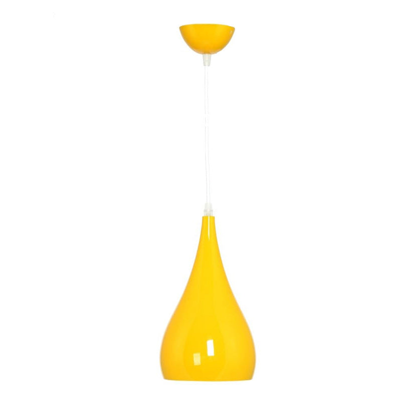 Stornfield | Suspension 1 lumière en bois de fer nordique en aluminium à forme de citrouille pour salle à manger