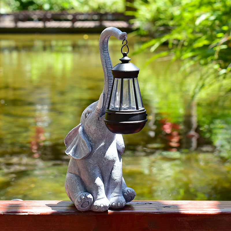Contemporary Creative Solar Waterproof Resin Elephant LED Outdoor Light Landscape Lighting For Garden | Stornfield