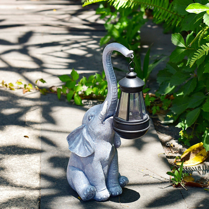 Contemporary Creative Solar Waterproof Resin Elephant LED Outdoor Light Landscape Lighting For Garden | Stornfield