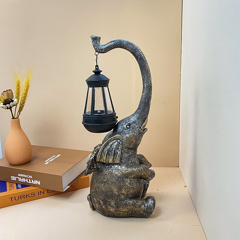 Contemporary Creative Solar Waterproof Resin Elephant LED Outdoor Light Landscape Lighting For Garden | Stornfield