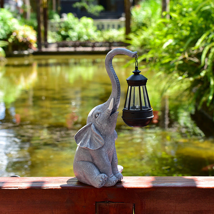 Contemporary Creative Solar Waterproof Resin Elephant LED Outdoor Light Landscape Lighting For Garden | Stornfield