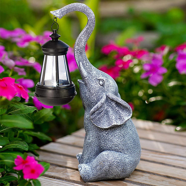 Contemporary Creative Solar Waterproof Resin Elephant LED Outdoor Light Landscape Lighting For Garden | Stornfield