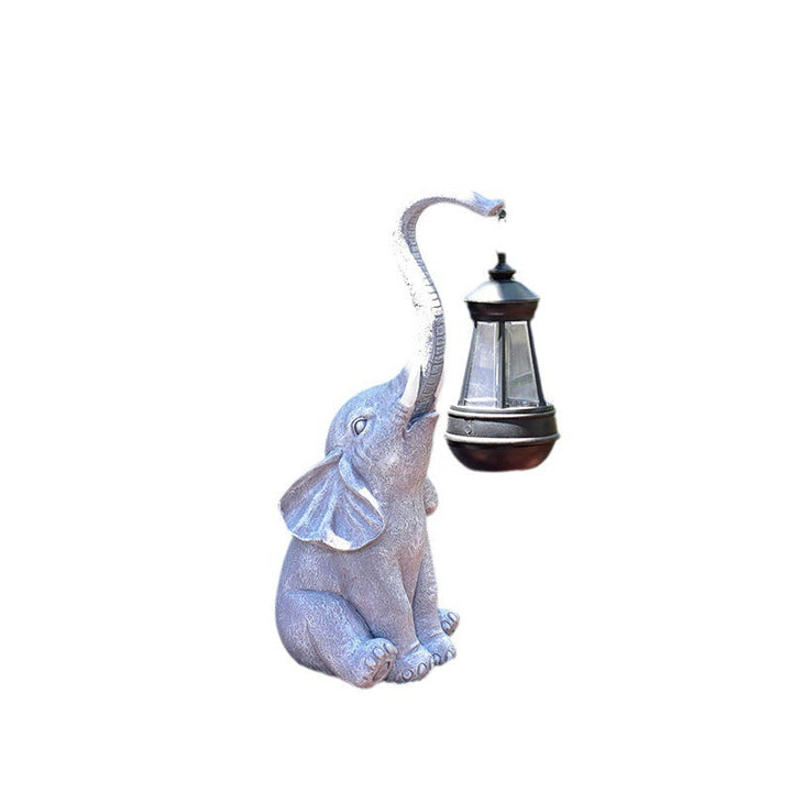 Contemporary Creative Solar Waterproof Resin Elephant LED Outdoor Light Landscape Lighting For Garden | Stornfield