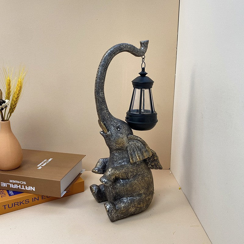 Contemporary Creative Solar Waterproof Resin Elephant LED Outdoor Light Landscape Lighting For Garden | Stornfield