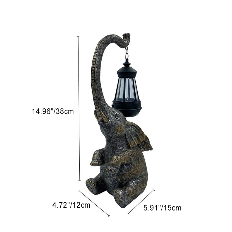 Contemporary Creative Solar Waterproof Resin Elephant LED Outdoor Light Landscape Lighting For Garden | Stornfield