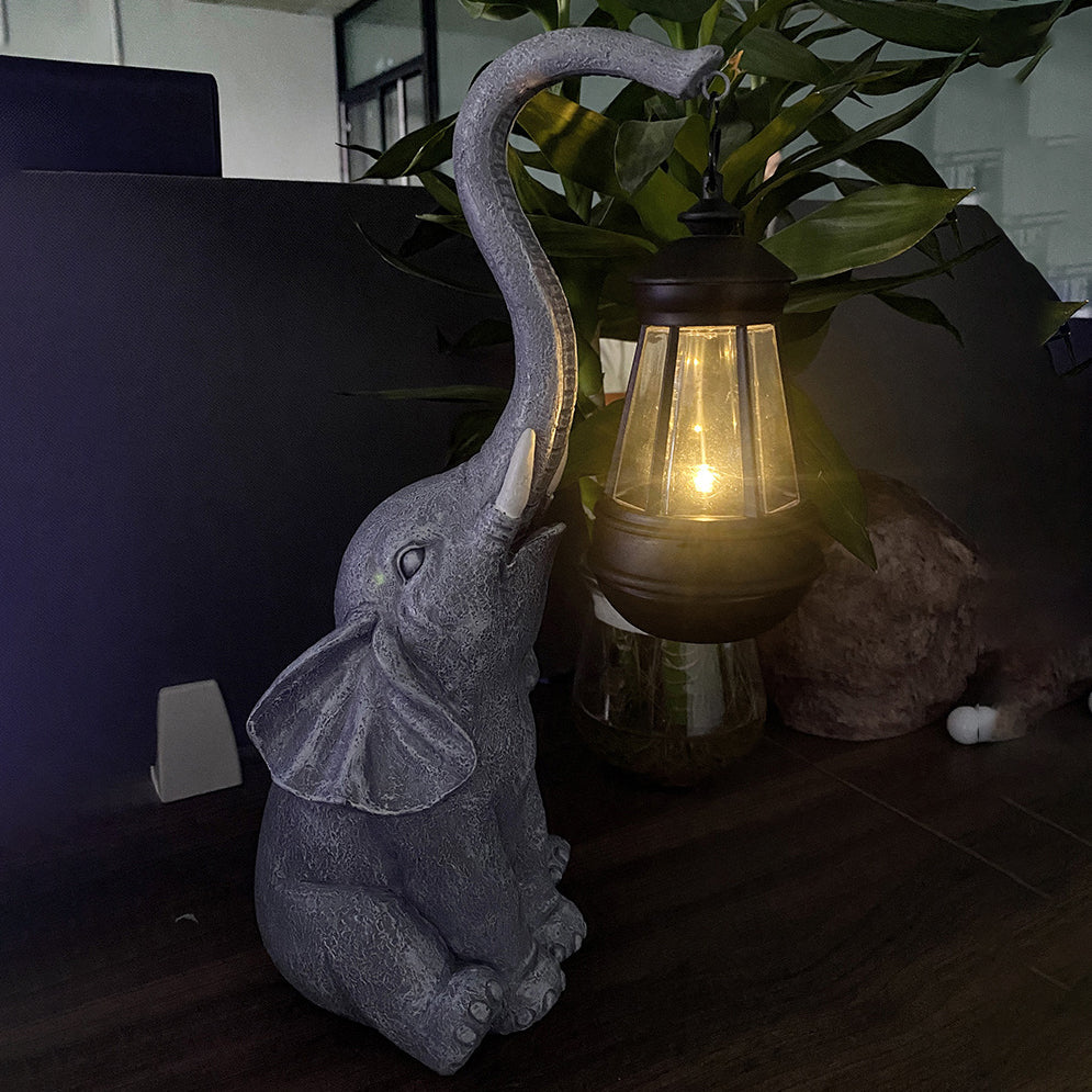 Contemporary Creative Solar Waterproof Resin Elephant LED Outdoor Light Landscape Lighting For Garden | Stornfield