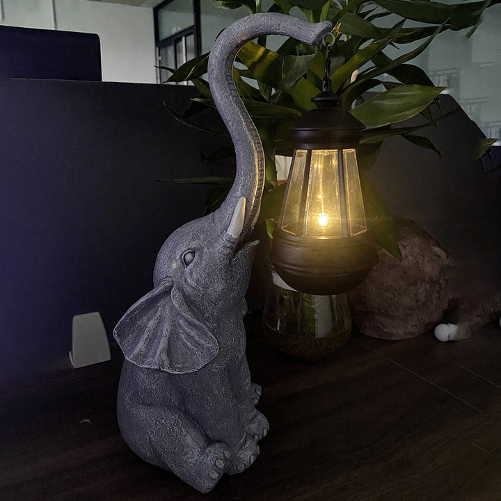 Contemporary Creative Solar Waterproof Resin Elephant LED Outdoor Light Landscape Lighting For Garden | Stornfield