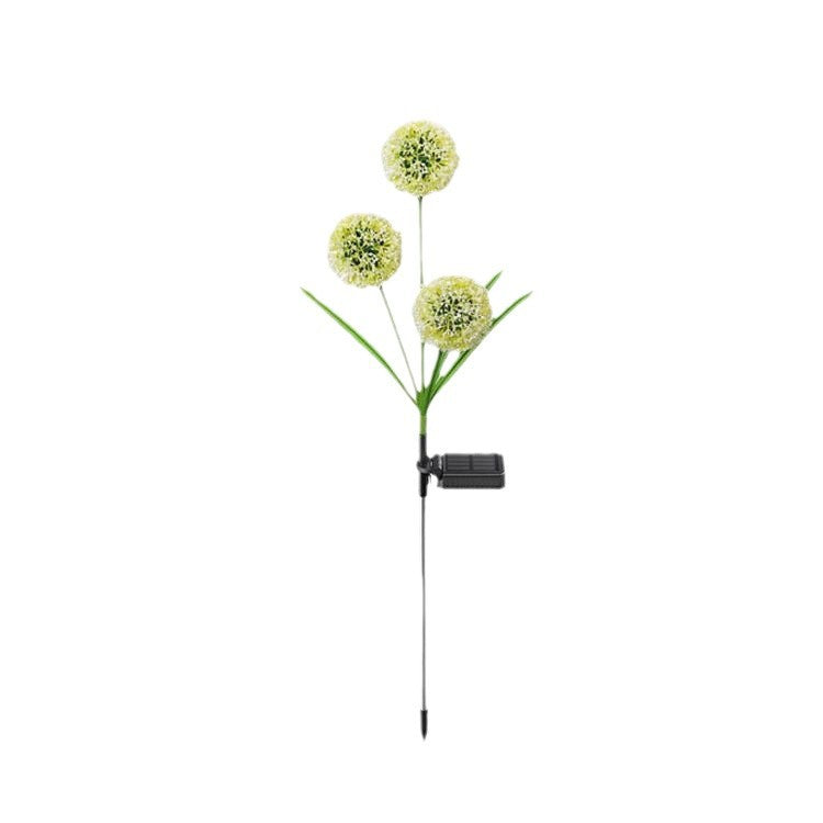 Modern Art Deco Solar Waterproof Stainless Steel ABS Copper Wire Dandelion Plant Ball Ground Plug LED Outdoor Light Landscape Lighting For Garden | Stornfield