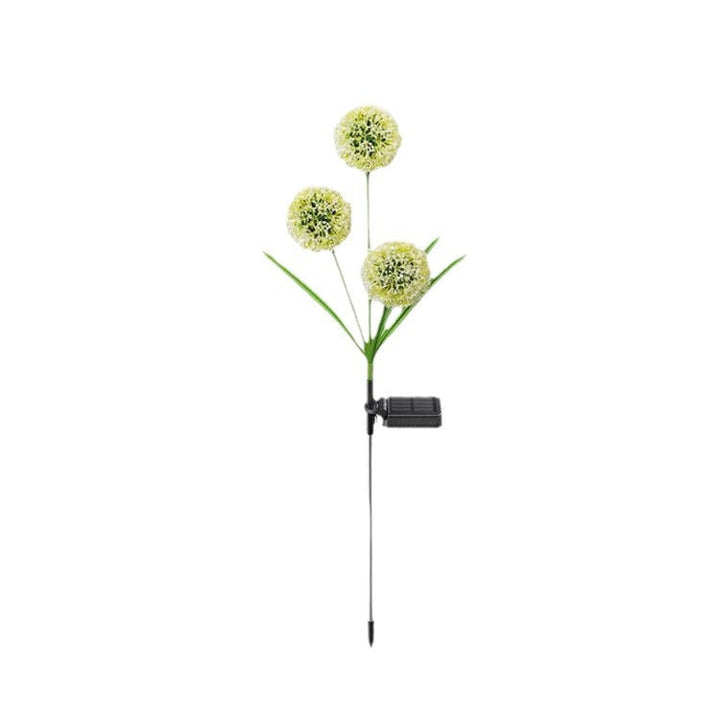 Modern Art Deco Solar Waterproof Stainless Steel ABS Copper Wire Dandelion Plant Ball Ground Plug LED Outdoor Light Landscape Lighting For Garden | Stornfield
