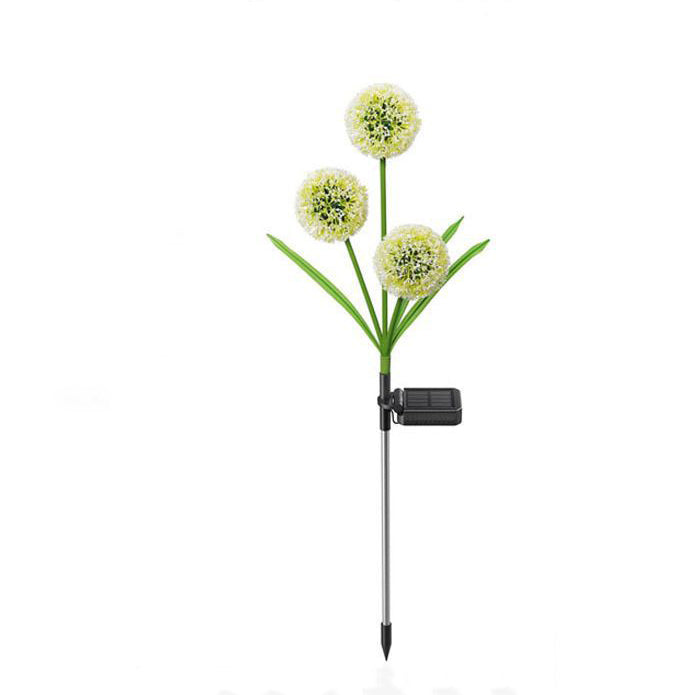 Modern Art Deco Solar Waterproof Stainless Steel ABS Copper Wire Dandelion Plant Ball Ground Plug LED Outdoor Light Landscape Lighting For Garden | Stornfield